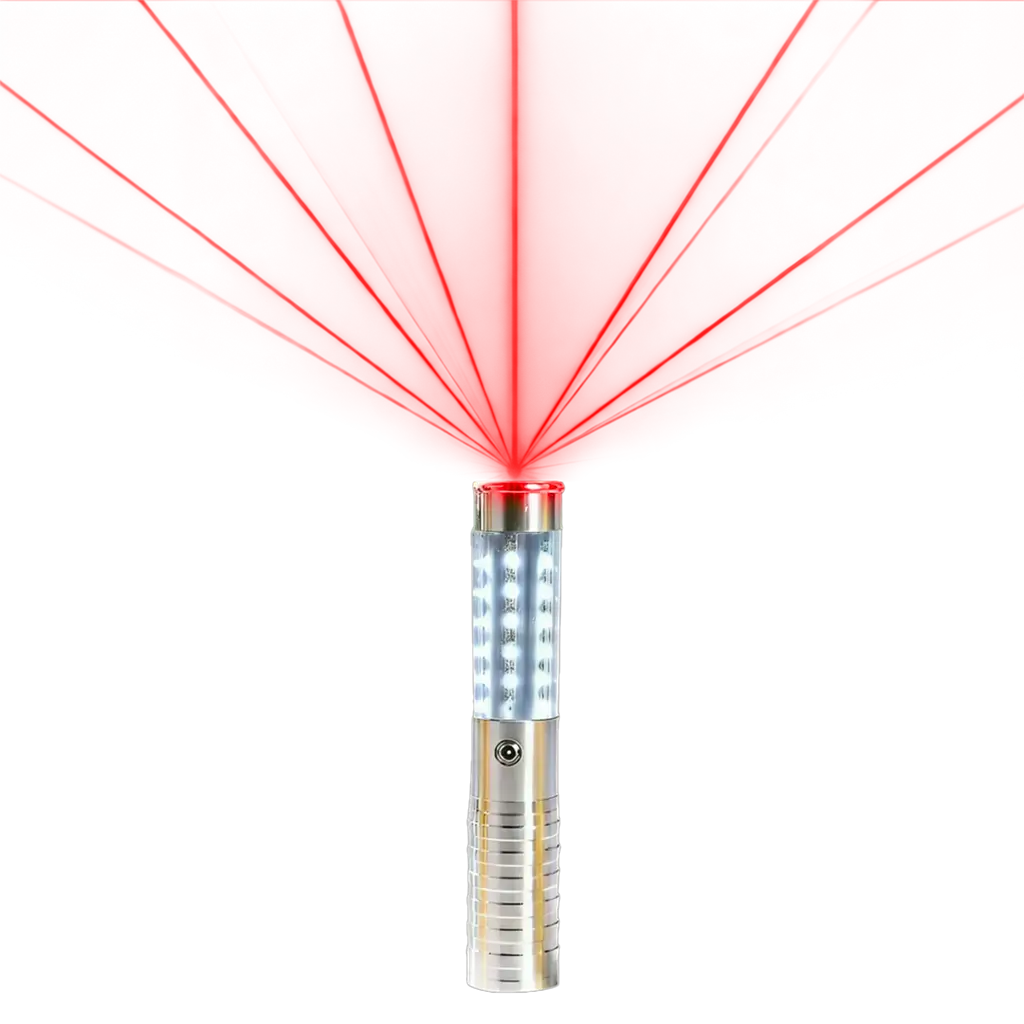VIP Varita LED Plateada para Botellas con Láser Rojo - 24 cm
