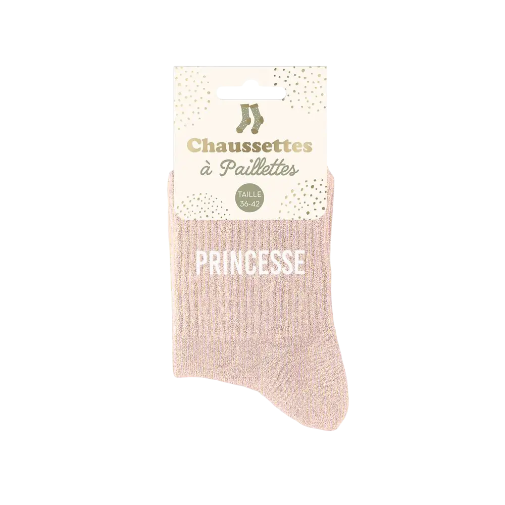 Calcetines princesa purpurina - Talla única 36-42
