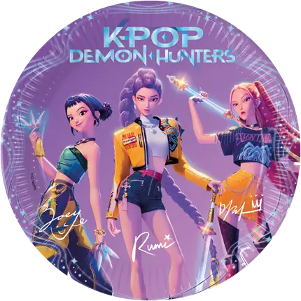 K-POP Demon Hunters plato de papel ø23cm - Set de 8