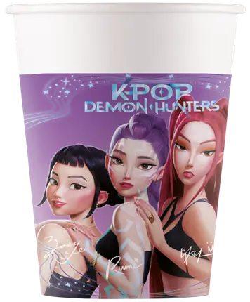 Vaso de papel K-POP Demon Hunters - 25cl - Set de 8