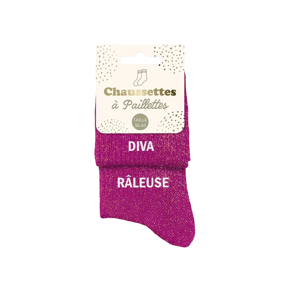 Calcetines con purpurina Duo Diva Râleuse - Talla única 36-42