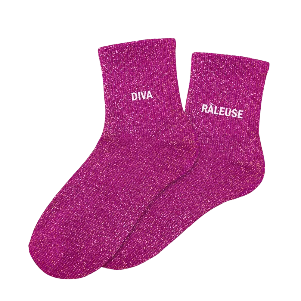 Calcetines con purpurina Duo Diva Râleuse - Talla única 36-42