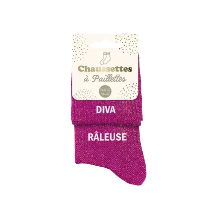 Calcetines con purpurina Duo Diva Râleuse - Talla única 36-42