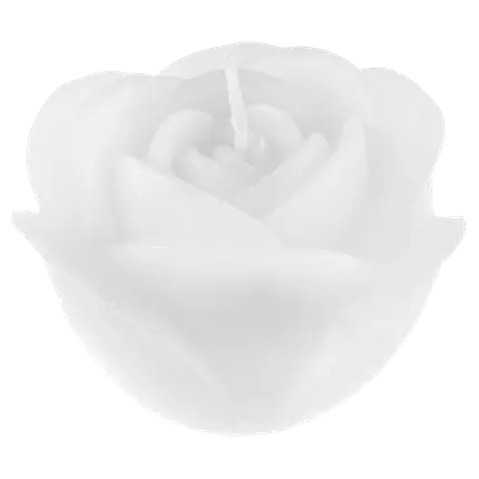 Vela flor esculpida rosa - Blanca
