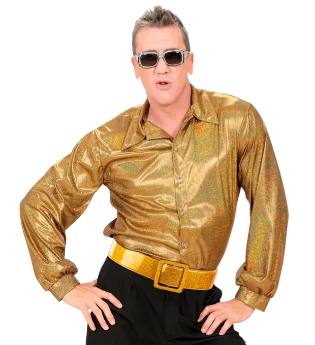 CINTURÓN DORADO CON PURPURINA ACCESORIO DISFRAZ DISCO 120 CM