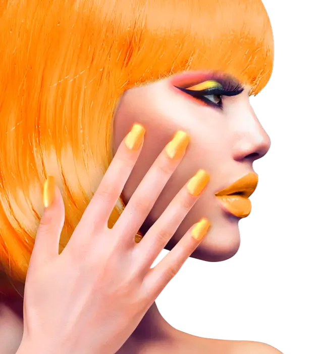 Set de 12 Uñas Naranja Neón Autoadhesivas Efecto Esmalte – Uñas Postizas Manicura