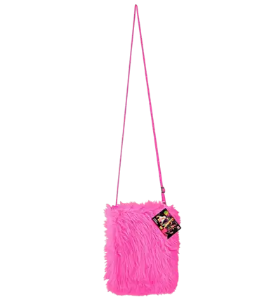 Bolso de Peluche Rosa Flúor – Accesorio Disfraz Pop Disco