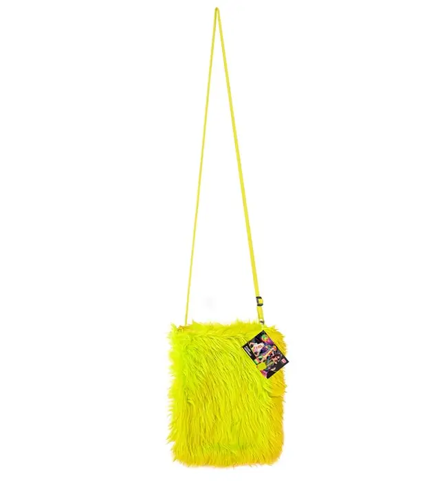 Bolso de Peluche Amarillo Flúor – Accesorio Disfraz Pop Disco