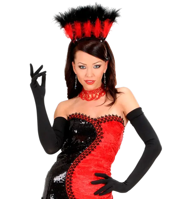 " GUANTES LARGOS DE ELASTANO NEGROS 60 cm - también aptos para hombre