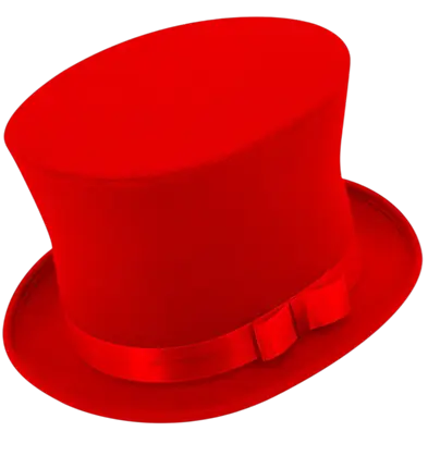 Sombrero de Copa Rojo de Fieltro Efecto Lana 16 cm – Accesorio Disfraz Elegante