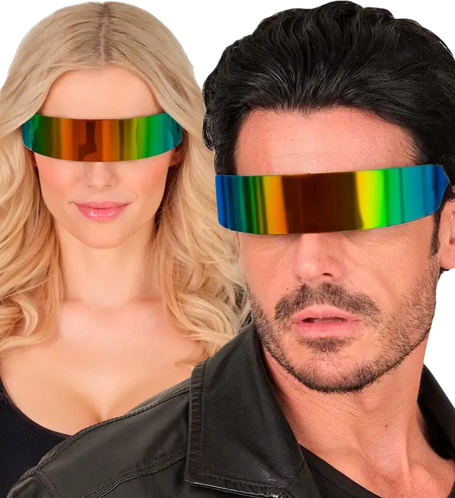 Gafas de Espejo Arcoíris – Gafas de Sol Multicolor – Accesorio Disfraz