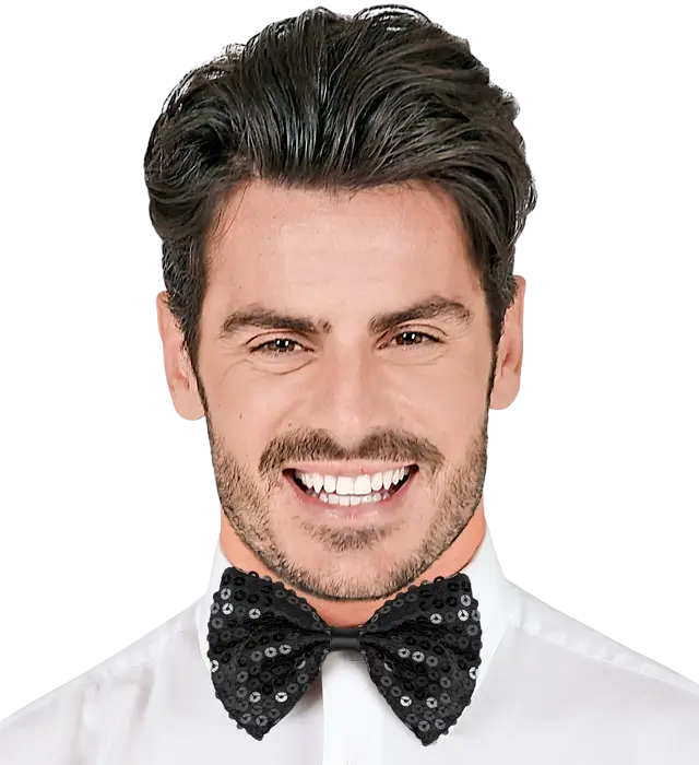 " PAJARITA NEGRA DE LENTEJUELAS