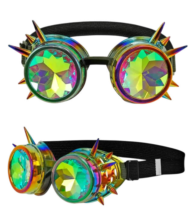 Gafas Steampunk Kaleidoscópicas – Gafas Retro Futuristas – Accesorio Disfraz