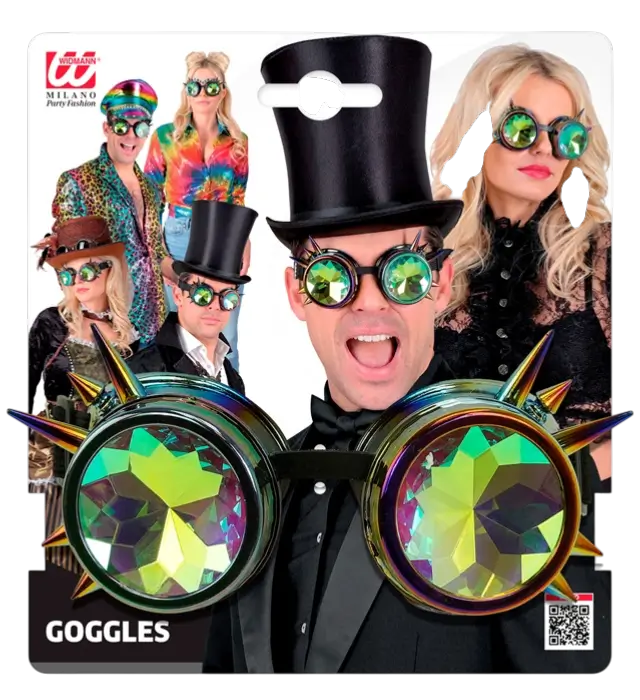 Gafas Steampunk Kaleidoscópicas – Gafas Retro Futuristas – Accesorio Disfraz