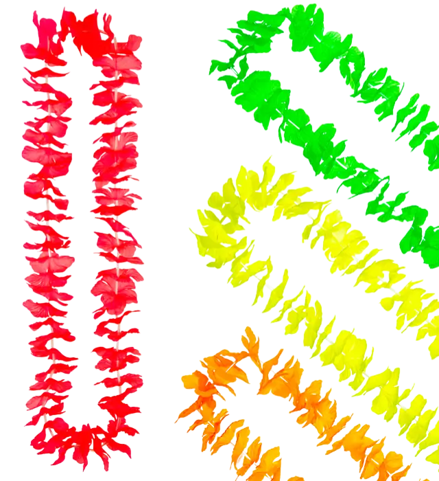 "COLLAR FLUORESCENTE HAWAÏAN" 4 coul.