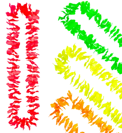 COLLAR FLUORESCENTE HAWAÏAN 4 coul.