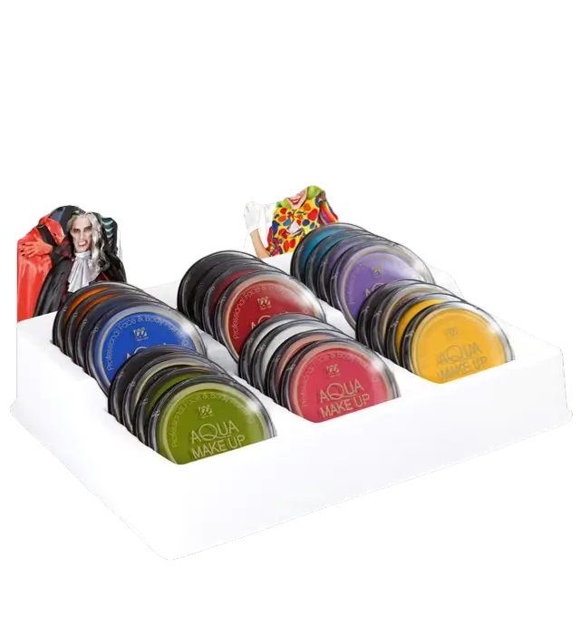 Paleta de Maquillaje Aqua 24 Colores – 10 ml – Maquillaje para Disfraz