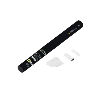 Pistola de confeti manual 40cm - Blanca