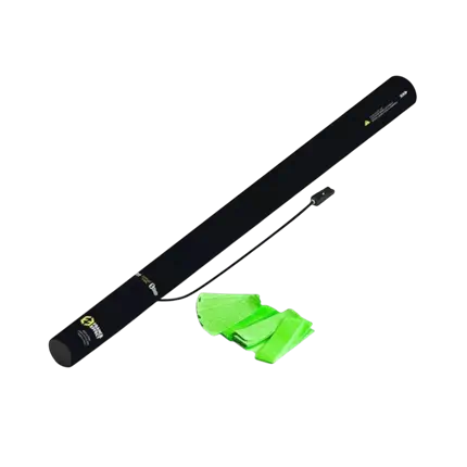 Pistola eléctrica de confeti 80 cm - Verde fluorescente