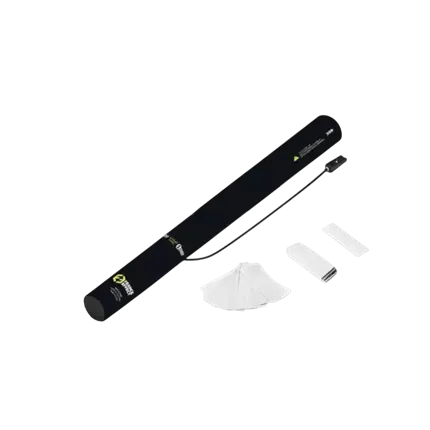 Pistola eléctrica de confeti 40cm - Blanca