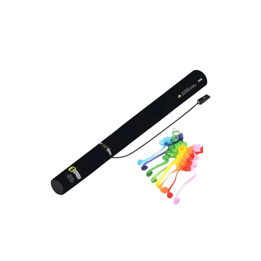 Cañón de confeti eléctrico 40cm - Streamer Multicolor