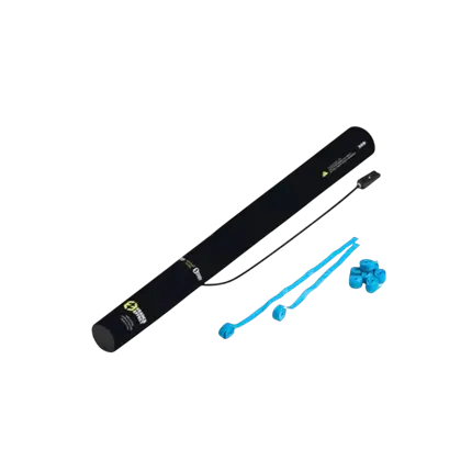 Pistola eléctrica de confeti 40cm - Streamer Azul