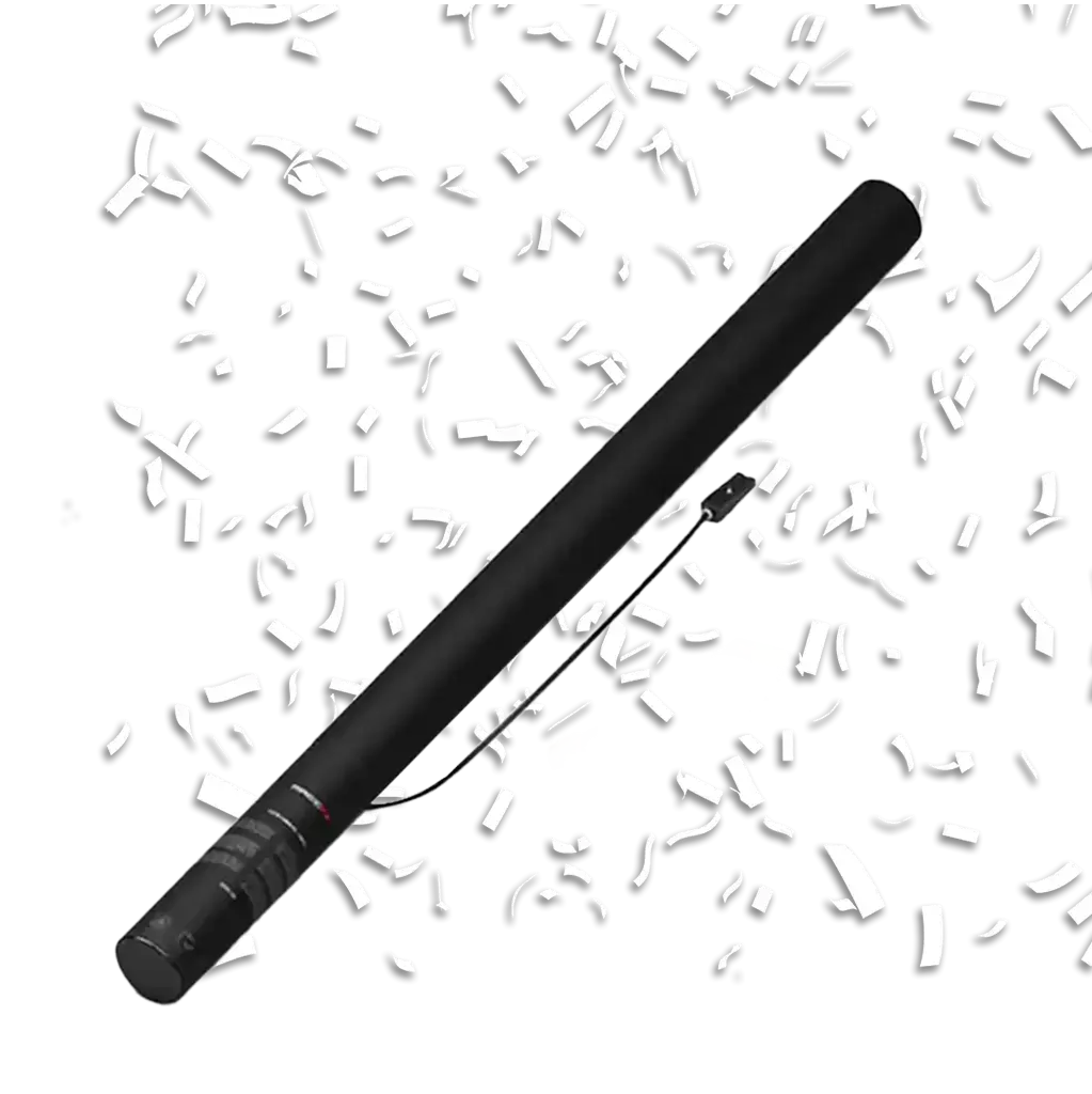 Pistola eléctrica de confeti MAGIC FX 80cm - Blanca