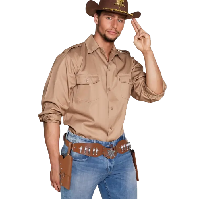 Estuches de vaquero Sheriff a juego