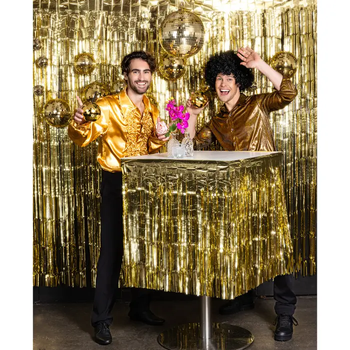 Taza bola disco con pajita dorada 600ml