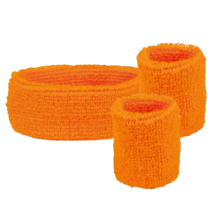 Juego de 3 diademas de rizo naranja fluorescente