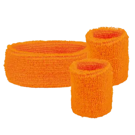 Juego de 3 diademas de rizo naranja fluorescente