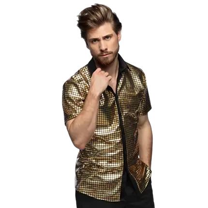 Camisa oro diamante disco (M)