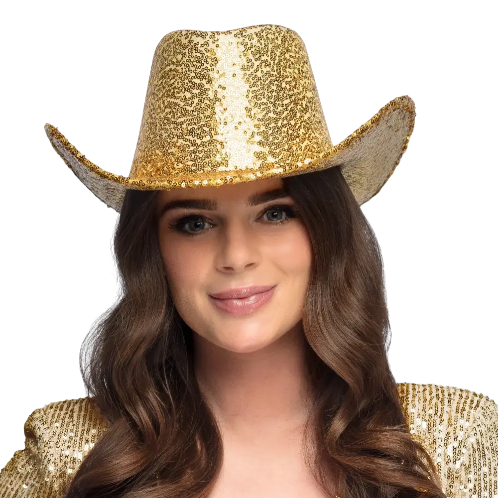 Fiesta rodeo sombrero vaquero oro