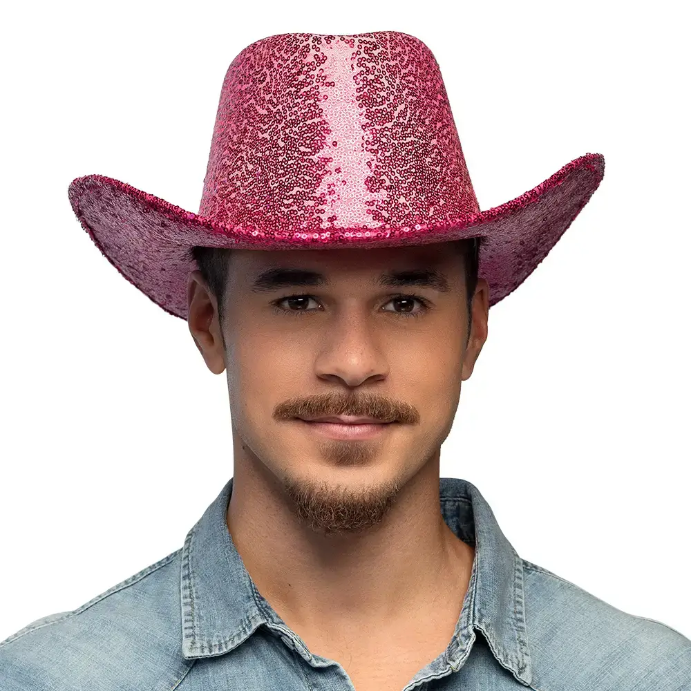 Sombrero vaquero rosa Rodeo party