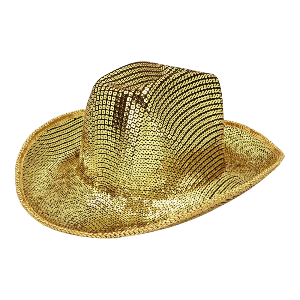 Sombrero de vaquero dorado