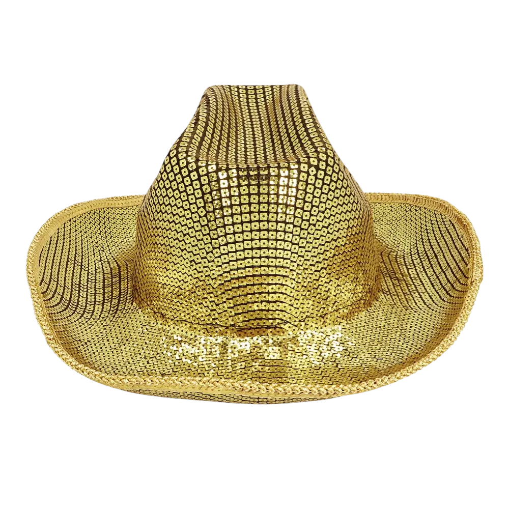 Sombrero de vaquero dorado