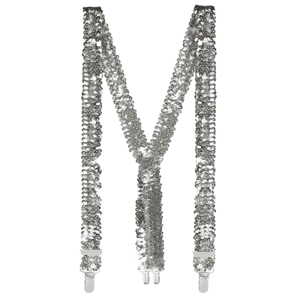 Juego de purpurina plateada