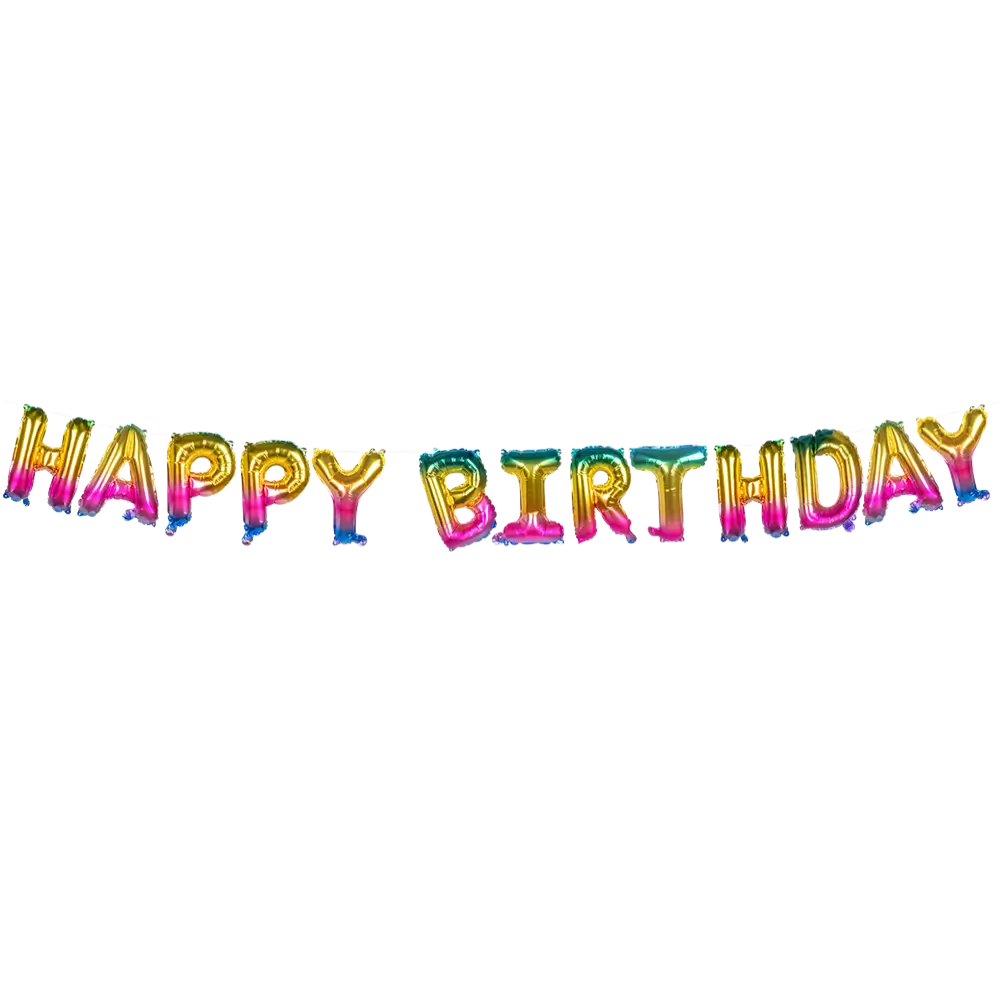 Guirnalda de globos de aluminio "Feliz cumpleaños