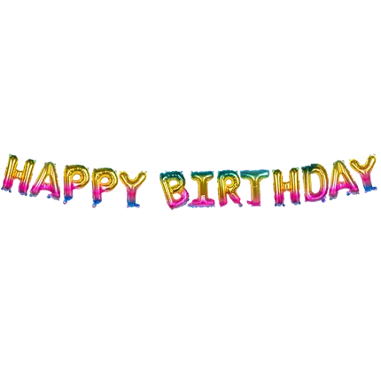 Guirnalda de globos de aluminio Feliz cumpleaños
