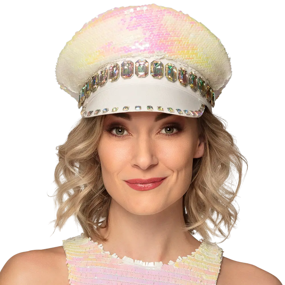 Gorro blanco caramelo arena