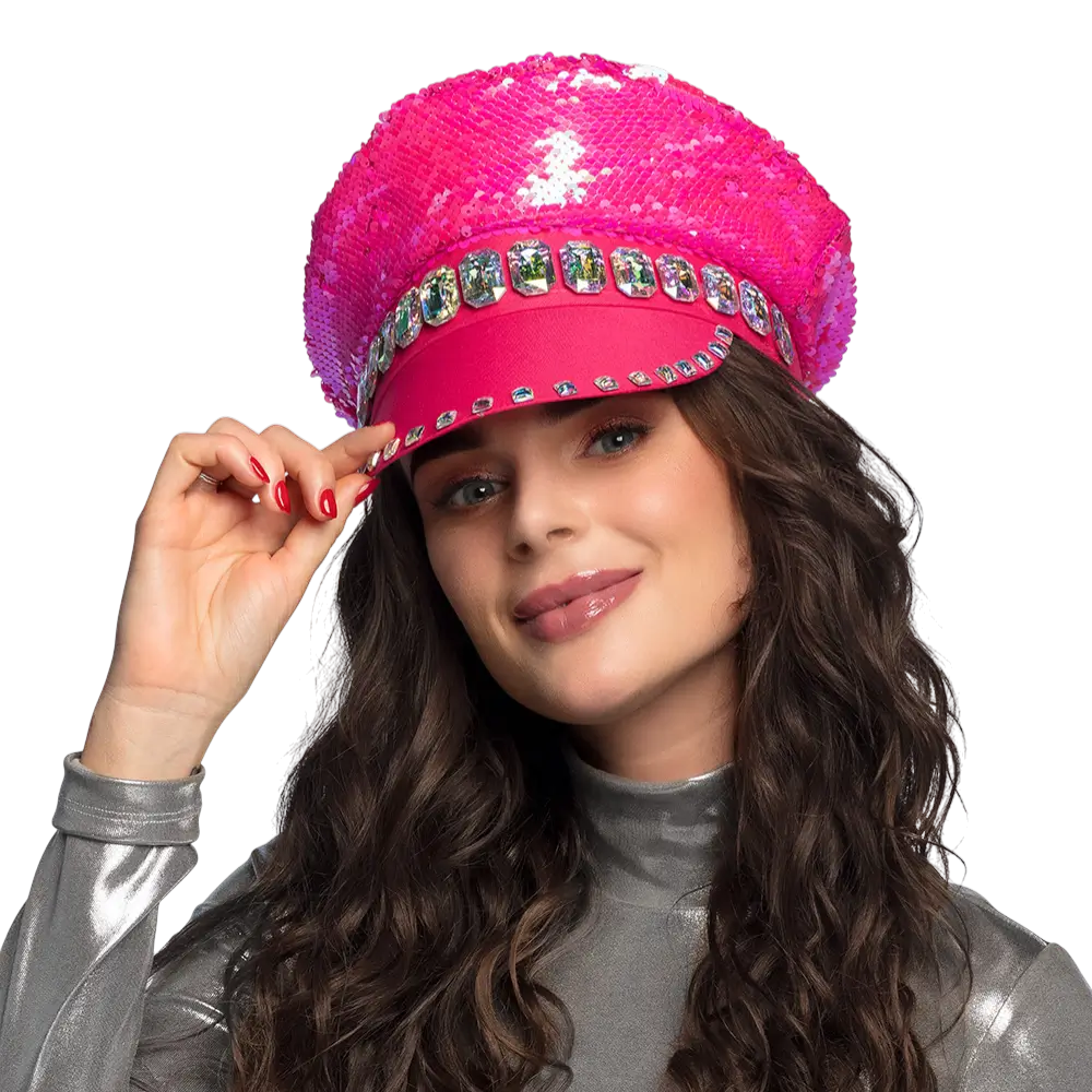 Gorra rosa caramelo