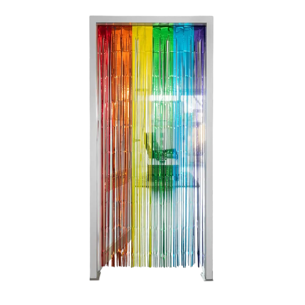 Cortina metálica de aluminio arco iris 200x100cm