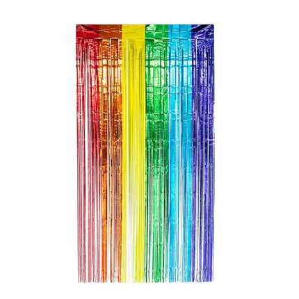Cortina metálica de aluminio arco iris 200x100cm