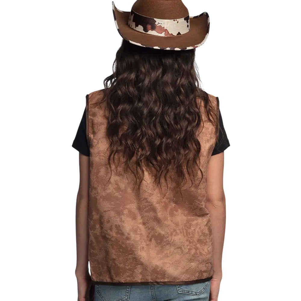 Chaleco western marrón (M)