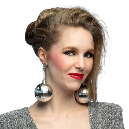 Par de pendientes Disco fever
