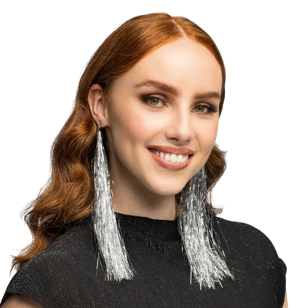 Par de pendientes de plata