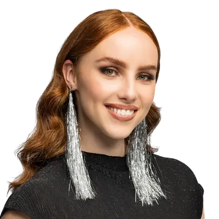 Par de pendientes de plata