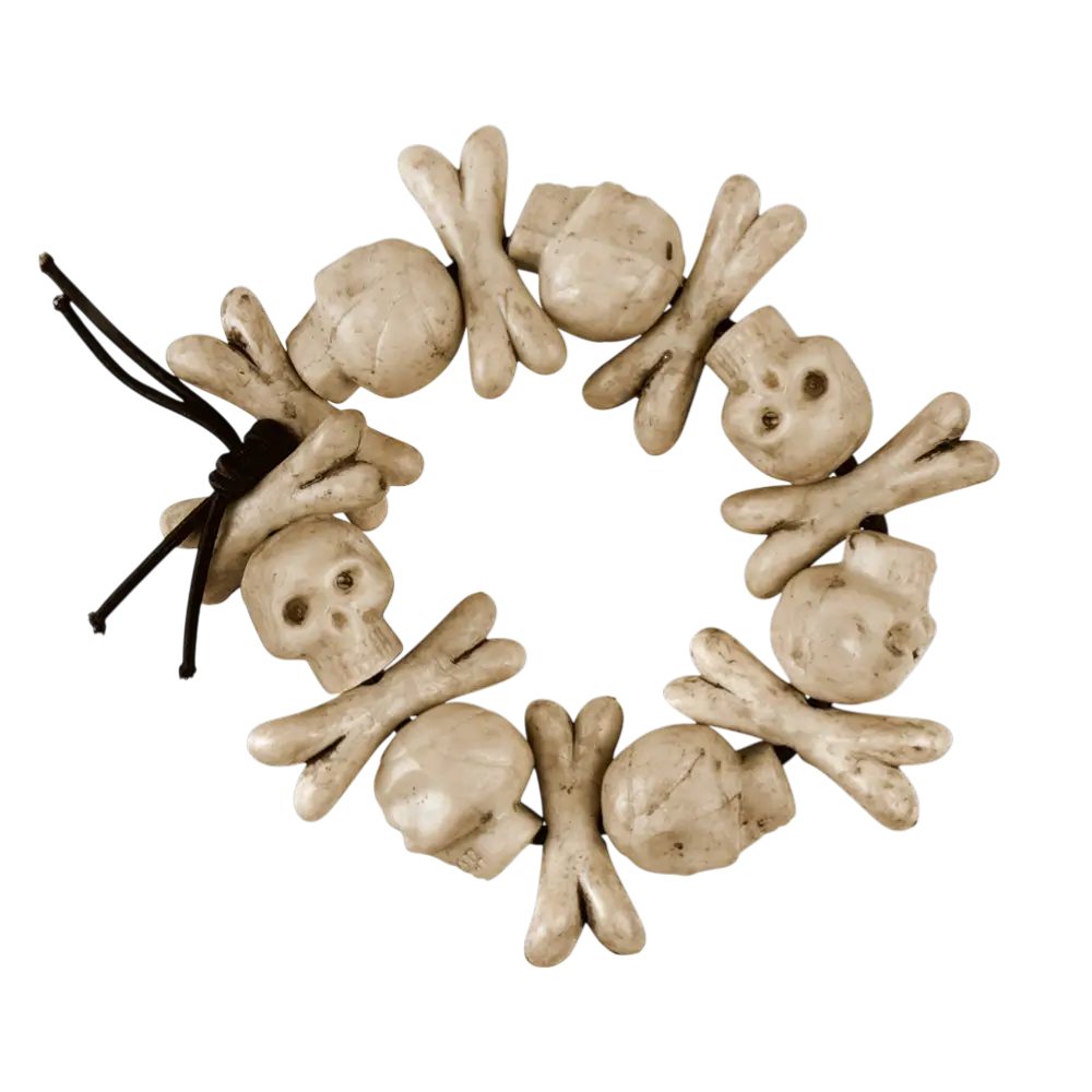 Pulsera de huesos de calavera