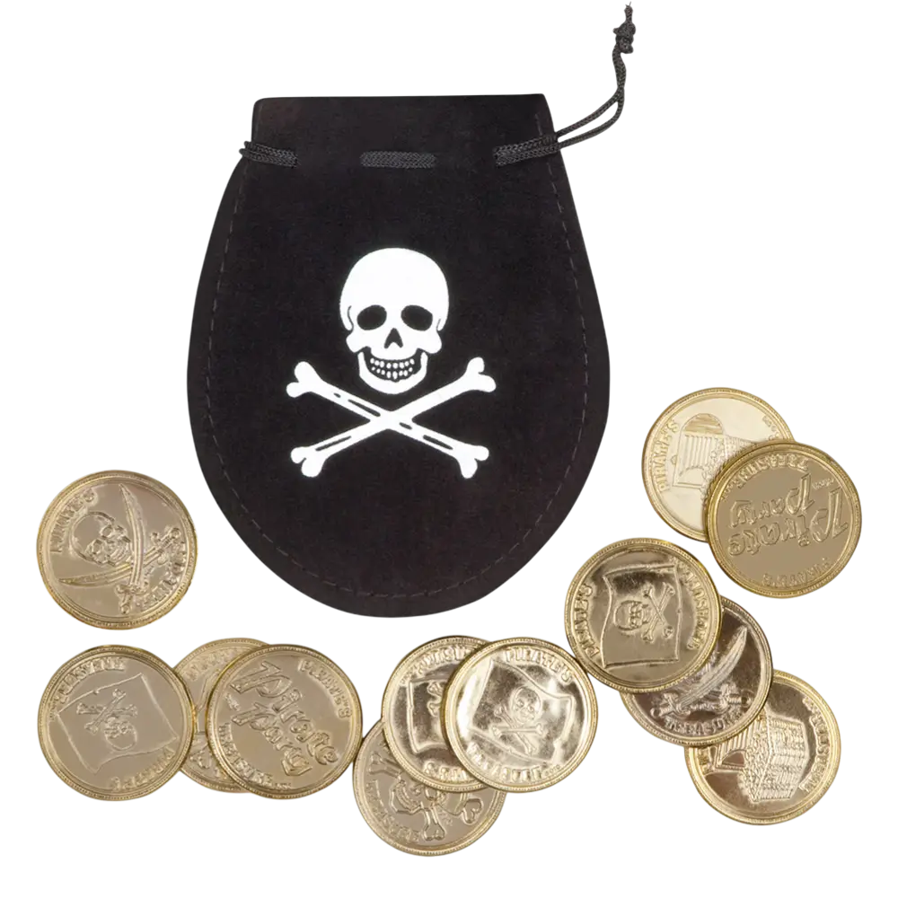 Bolsillo pirata con 12 monedas