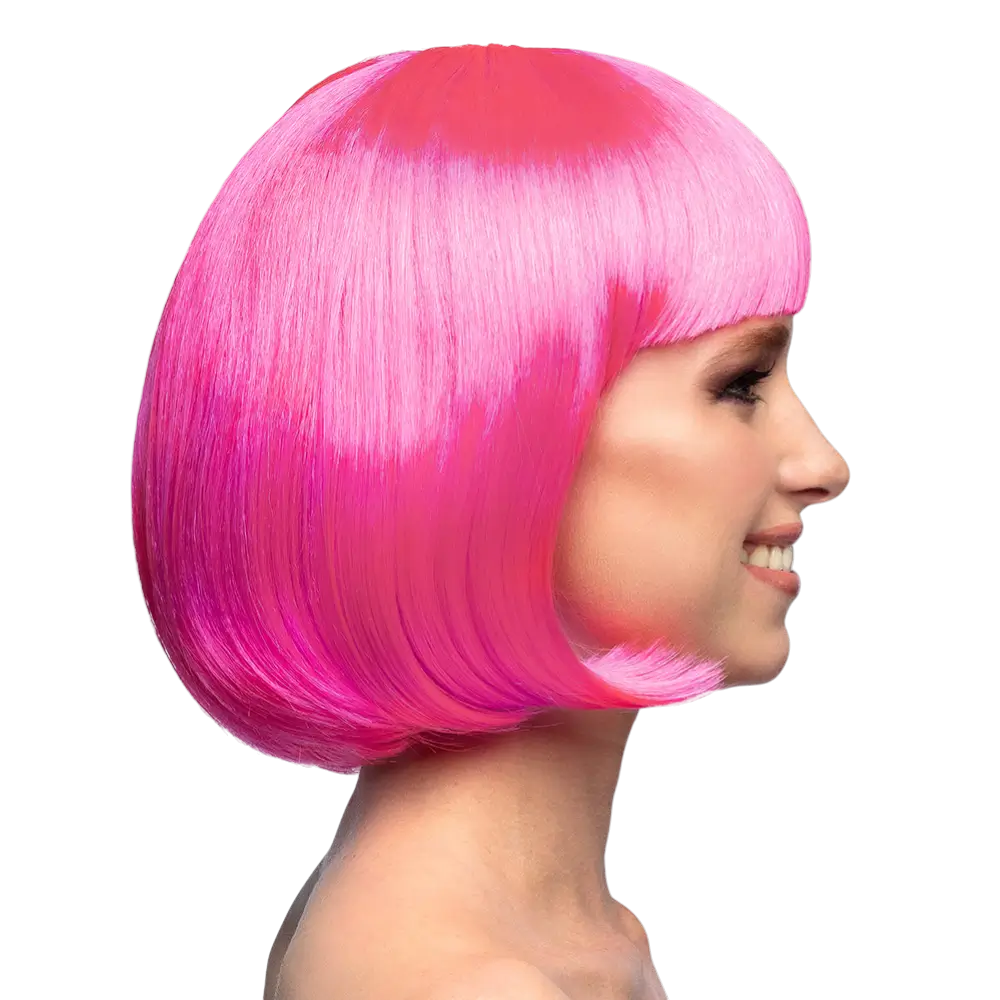 Peluca rosa fluorescente Cabaret